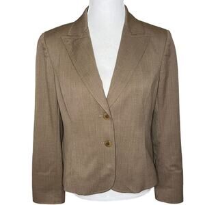 LAFAYETTE 148 New York Light‎ Brown 2 Button Blazer Size 8 Petite